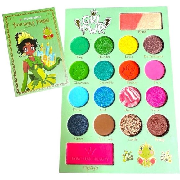 Princess Tiana GRL PWR Eyeshadow Palette | 16 Shades + Blush & Highlighter - Picture 10 of 16